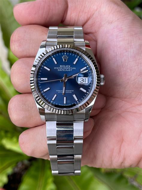 rolex datejust 36 blue dia|rolex datejust 36mm diamond dial.